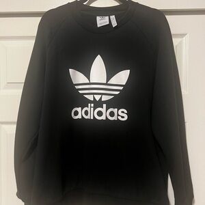 Adidas Black Crewneck with White Branding